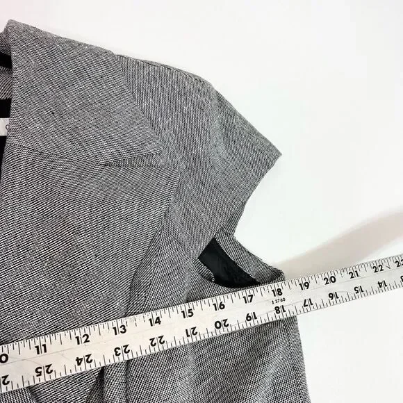 Calvin Klein Suit Womens 10 Black And White Linen Blend Double Breasted NWT - Picture 2 of 16